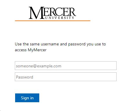 my mercer canvas log in.